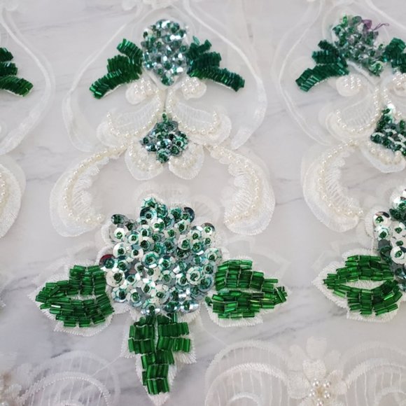 *Vintage Handmade Sequins Sheer Blouse - Picture 5 of 8